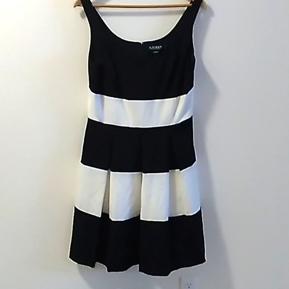 Lauren Ralph Lauren Size 12 Black and White Dress